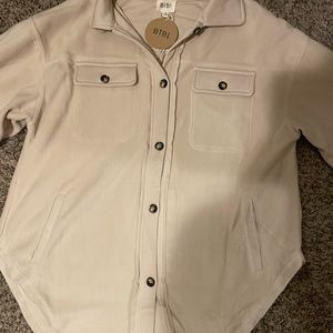 Cream Fleece Shacket